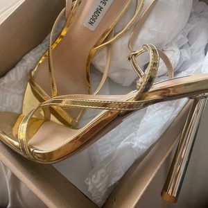 Steve Madden gold heels